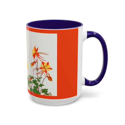 Aquilegia Flowers by Tanigami Kônan Colorful Mugs (11oz, 15oz)