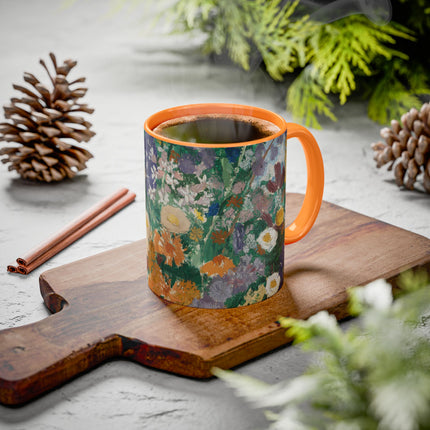 Flowers on the Mountain by August Babberger Colorful Mugs (11oz, 15oz)
