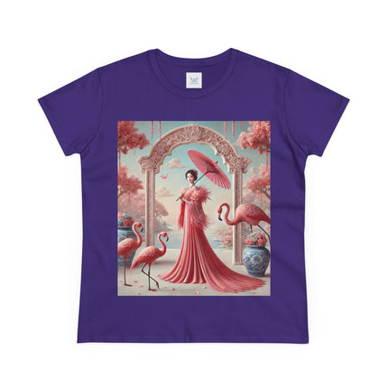 Petals, Porcelain, and Flamingos Cotton Tee