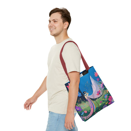 🌸🏔️ The Lady Of The Mountain Garden Tote Bag – Art Deco Floral Fantasy