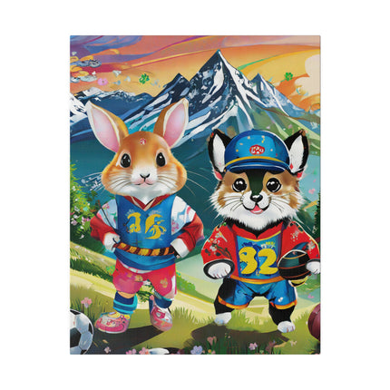 Animal Athletes Matte Canvas, Stretched, 0.75"