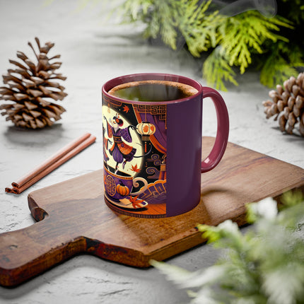 Theatrical Halloween Mice on Teacup Colorful Mugs (11oz, 15oz)