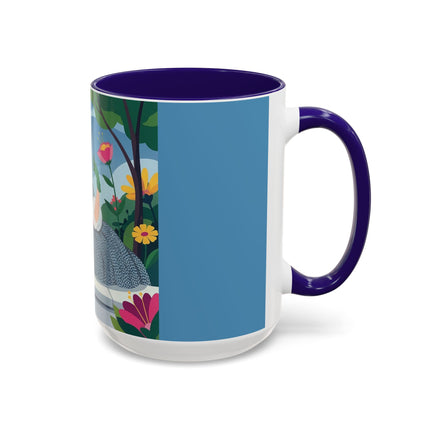 The Lady Of The Secret Garden Colorful Mugs – Art Deco Botanical Elegance