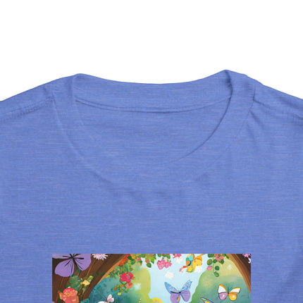 Baby Unicorns and Fluttering Butterflies Toddler Short Sleeve Tee