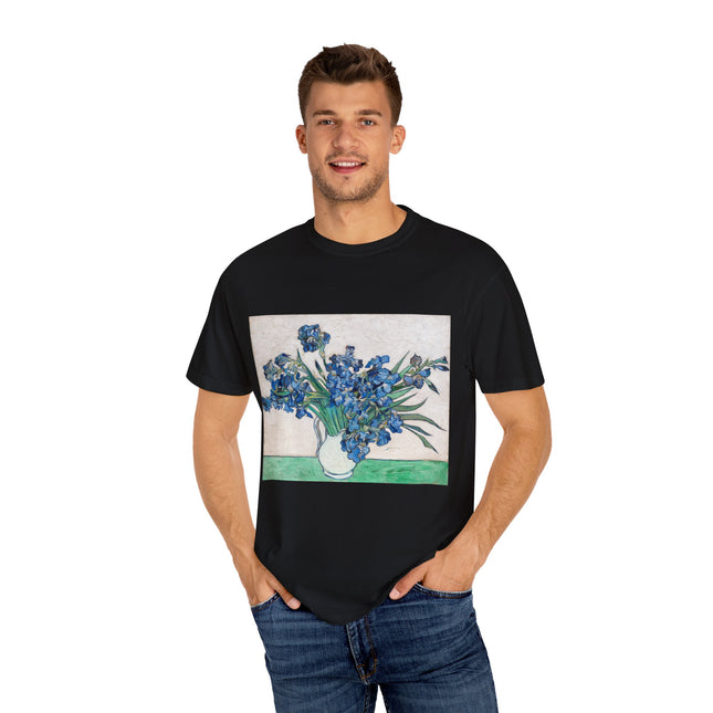 Irises by Vincent Van Gogh Unisex Garment-Dyed T-shirt