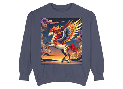 Flame-Winged Horse at Sunset Sweatshirt