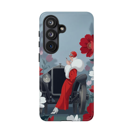 🚗🌺 The Lady Of The Grand Touring Car Phone Case – Art Deco Motoring Elegance