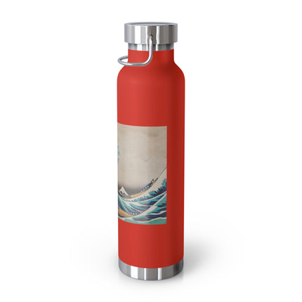 The Great Wave off Kanagawa by Katsushika Hokusai Copper Vacuum Insulated Bottle, 22oz
