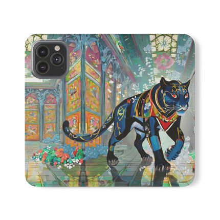 🐾💎 Cyber Panther's Hunt Flip Case – Digital Instinct & Neon Pursuit
