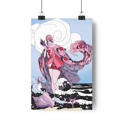 Goddess of the Swirling Sea Giclée Art Print
