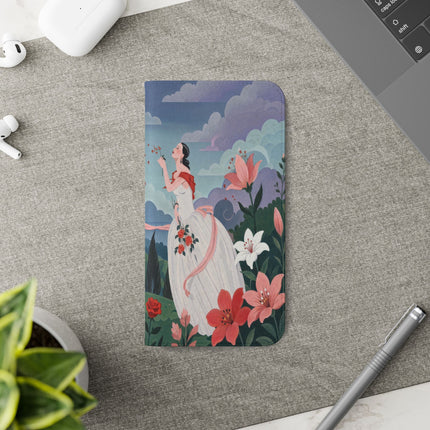 🌹💌 The Garden Of Blown Kisses Flip Case – Art Deco Floral Romance