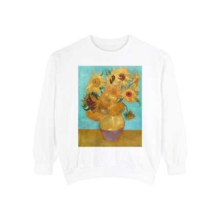 Vase with Twelve Sunflowers by Vincent Van Gogh Unisex Garment-Dyed Sweatshirt