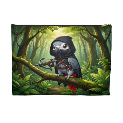 The African Grey Sentinel Accessory Pouch – Stealthy Guardian & Forest Mystery