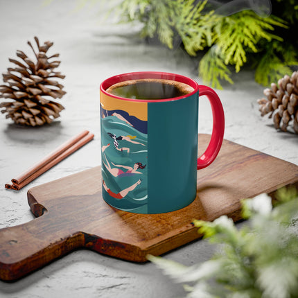 Summer Splash Colorful Mugs – Retro Beach Joy & Carefree Summer Vibes