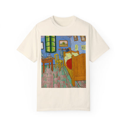 The Bedroom by Vincent van Gogh Unisex Garment-Dyed T-shirt