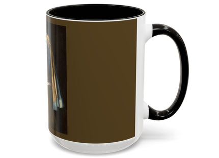 Girl with a Pearl Earring by Johannes Vermeer Colorful Mugs (11oz, 15oz)