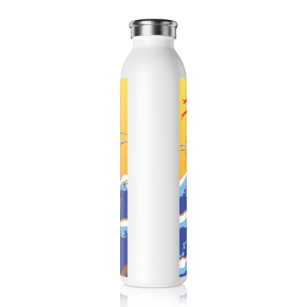 Golden Seas and Whimsical Dreams Slim Water Bottle