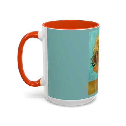 Vase with Twelve Sunflowers by Vincent van Gogh Colorful Mugs (11oz, 15oz)