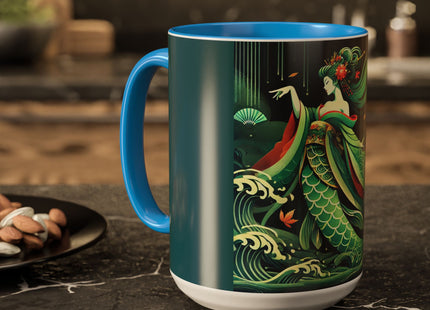 Mermaid Queen Rising from the Deep Colorful Mugs (11oz, 15oz)