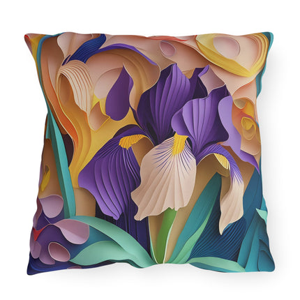 The Elegant Iris Flower Outdoor Pillows