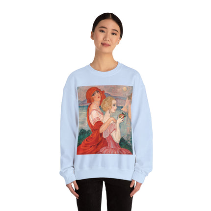 Sur la Route d'Anacapri by Gerda Wegener Heavy Blend™ Crewneck Sweatshirt