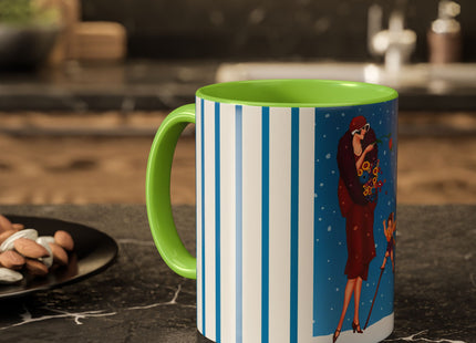 Snowfall & Couture Colorful Mugs (11oz, 15oz)