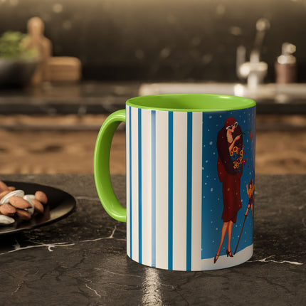 Snowfall & Couture Colorful Mugs (11oz, 15oz)