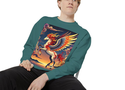 Flame-Winged Horse at Sunset Sweatshirt