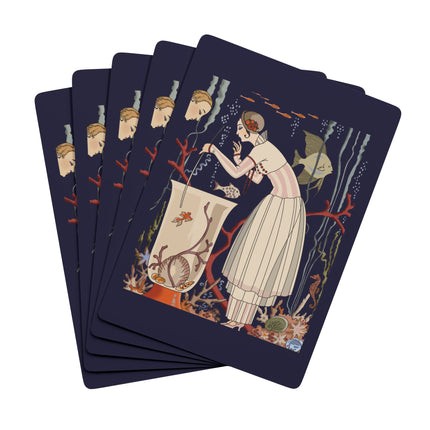 The Dazzling Little Fish by George Barbier Playing Cards