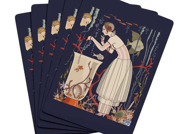 The Dazzling Little Fish by George Barbier Playing Cards
