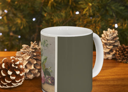 Floral Still Life by Georgius Jacobus Johannes van Os Ceramic Mug 11oz