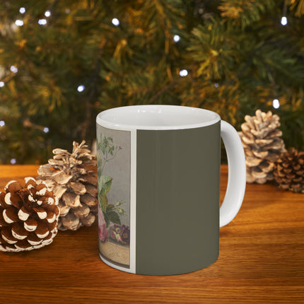 Floral Still Life by Georgius Jacobus Johannes van Os Ceramic Mug 11oz