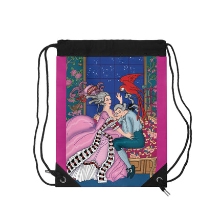 The Jealous Parrot by George Barbier Drawstring Bag