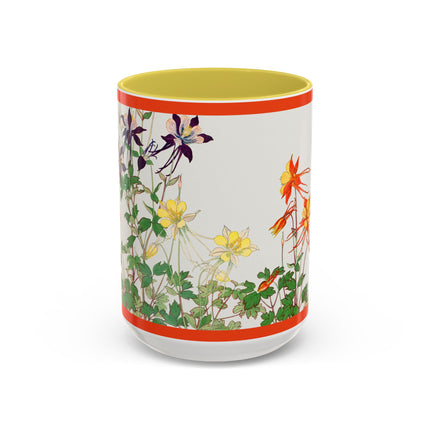 Aquilegia Flowers by Tanigami Kônan Colorful Mugs (11oz, 15oz)