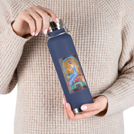 September & Sapphire (from the Gem Series) by Sofia Chiostri Copper Vacuum Insulated Bottle, 22oz