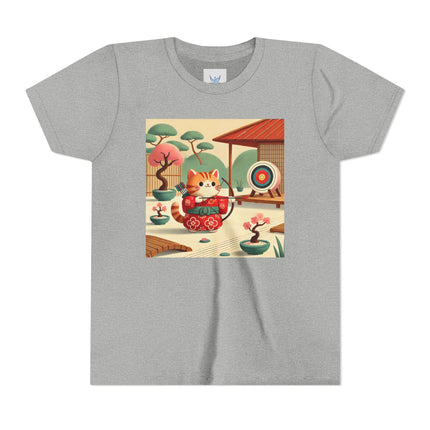 Archer Kitten in the Zen Garden Youth Short Sleeve Tee