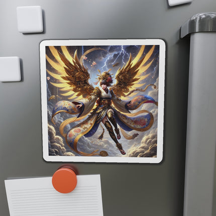 Valkyrie Descending Through Storm Die-Cut Magnets (4 Sizes)