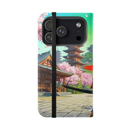🦊⚔️ Cyberpunk Panda Samurai Flip Case – Futuristic Honor & Kitsune Spirit