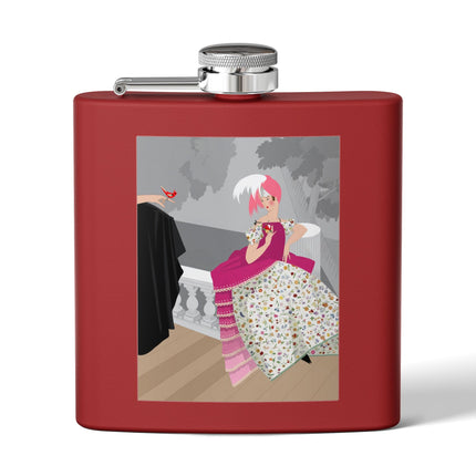 The Red Bird Stainless Steel Flask – Gentle Storybook Charm & Elegant Whimsy