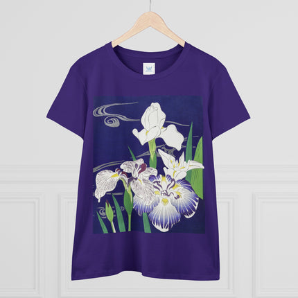 Irises by Kogyo Tsukioka Women's Midweight Cotton Tee