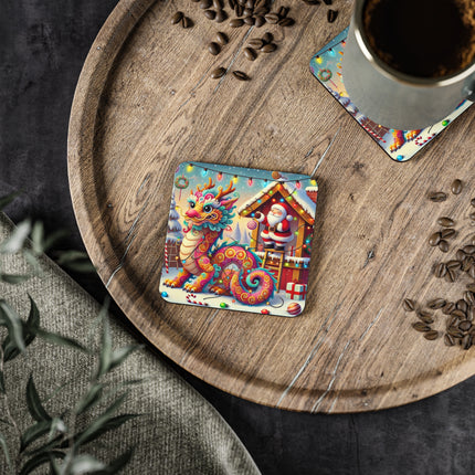 Playful Dragon's Christmas Coasters