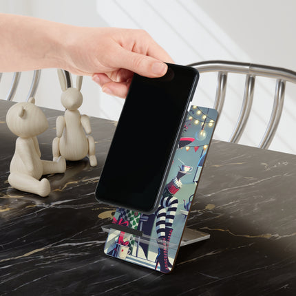 Whimsical Christmas Tea Party Mobile Display Stand for Smartphones
