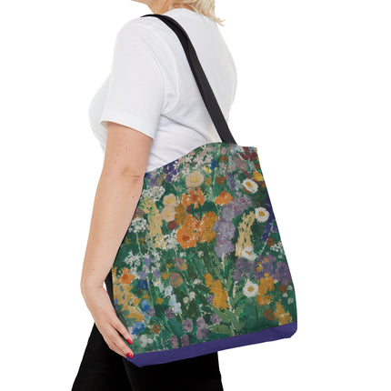Flowers on the Mountain by August Babberger Tote Bag (AOP)