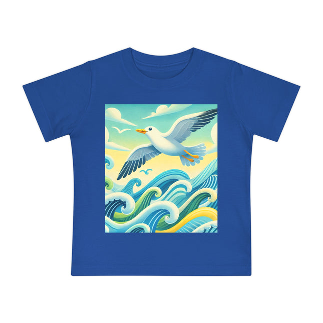 Seagull Riding a Wave Baby T-Shirt – A Splash of Seaside Adventure