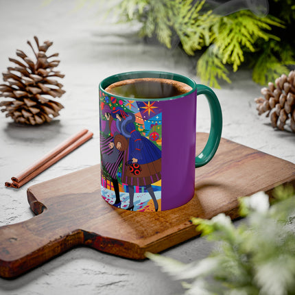 🎄✨ Christmas Among The Twinkling Trees Colorful Mug – Art Deco Holiday Fantasy