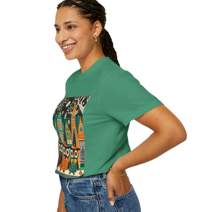 Night of the Trick-or-Treating Owlets Unisex Garment-Dyed T-shirt