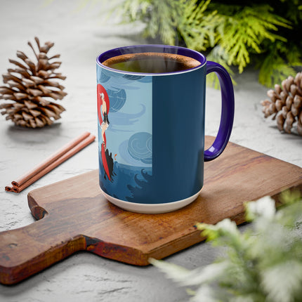 Siren of the Waves Colorful Mugs – Dramatic Sea Power & Bold Elegance