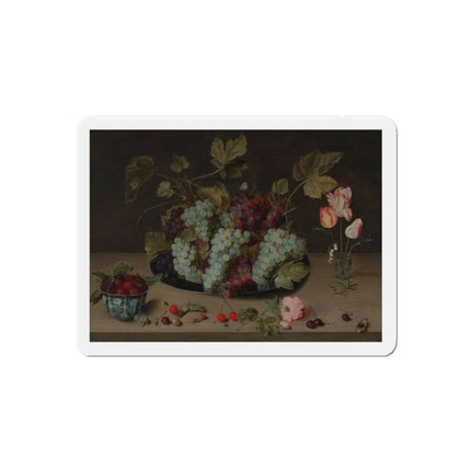 Still-life with Grapes, Flowers, & Berries by Isaak Soreau Die-Cut Magnets (5 Sizes)