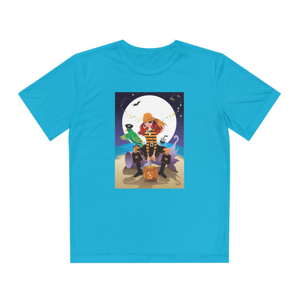 Moonlit Pirate Halloween Youth Competitor Tee