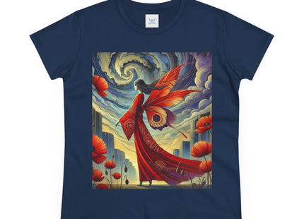 The Poppy Fairy in the Wind Cotton Tee
